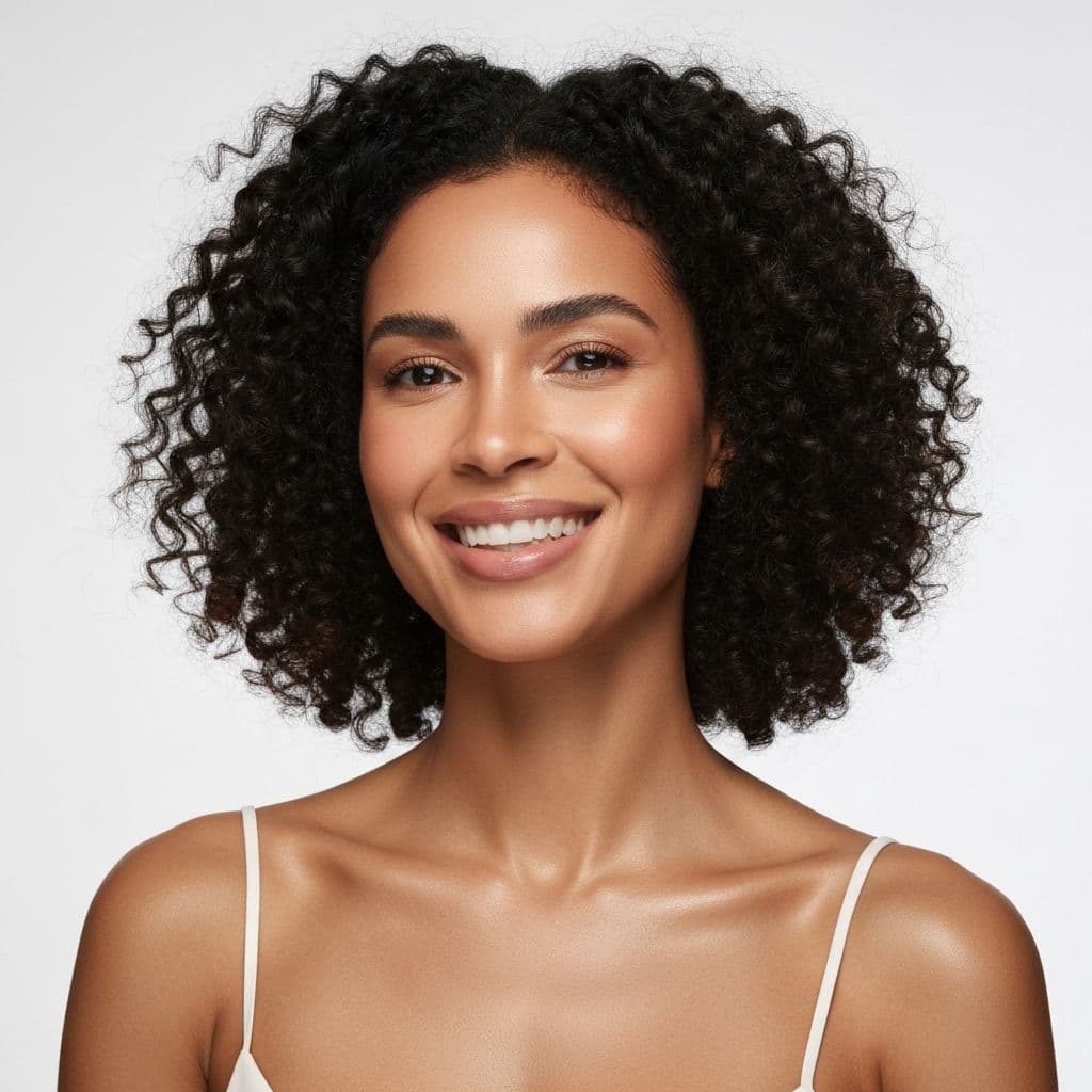 Cliente satisfeita com tratamento estético